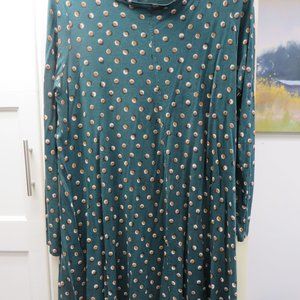 BODEN Green/Tan Swing Dress/Tunic US12L